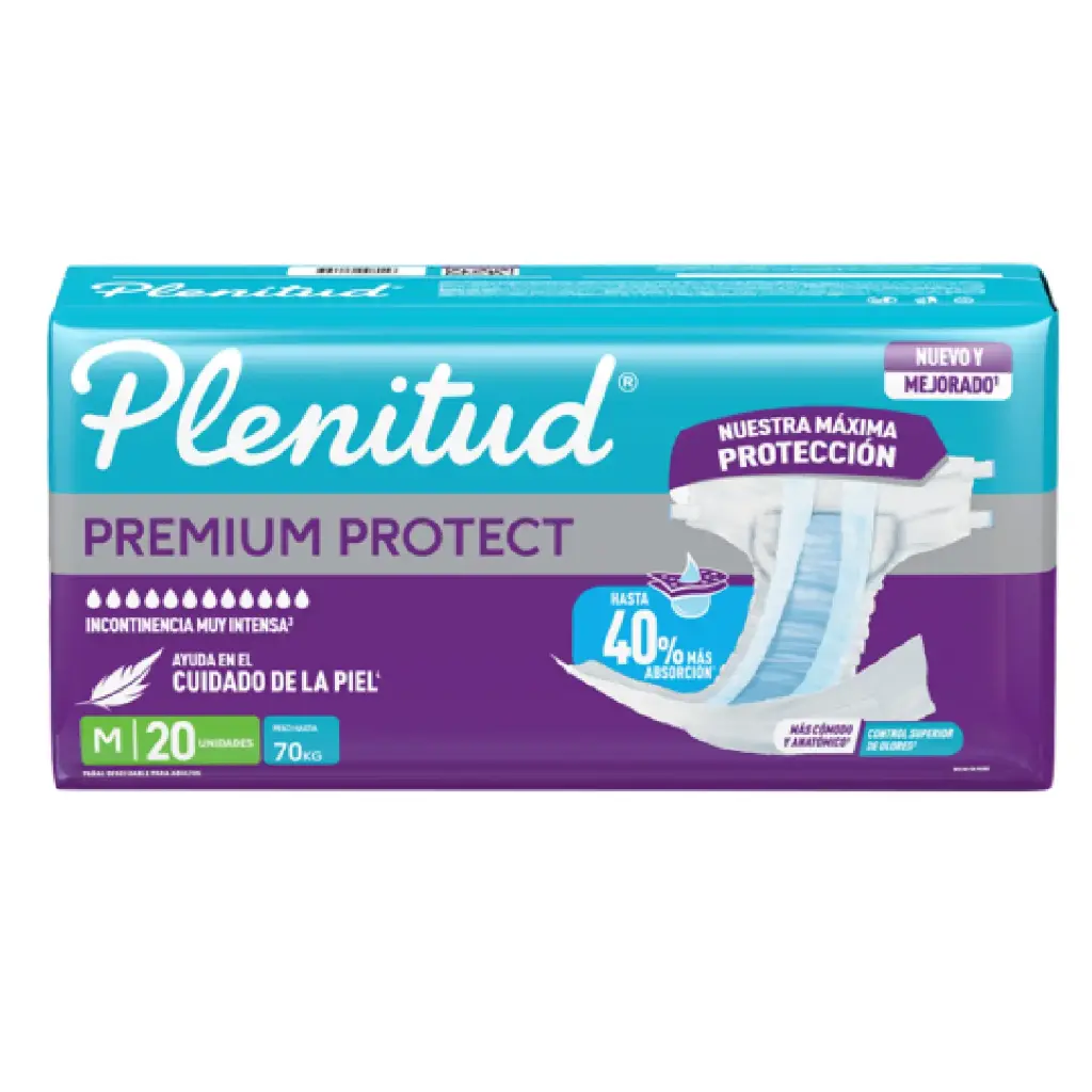 Ropa interior Premium Protect PLENITUD M 3x20un