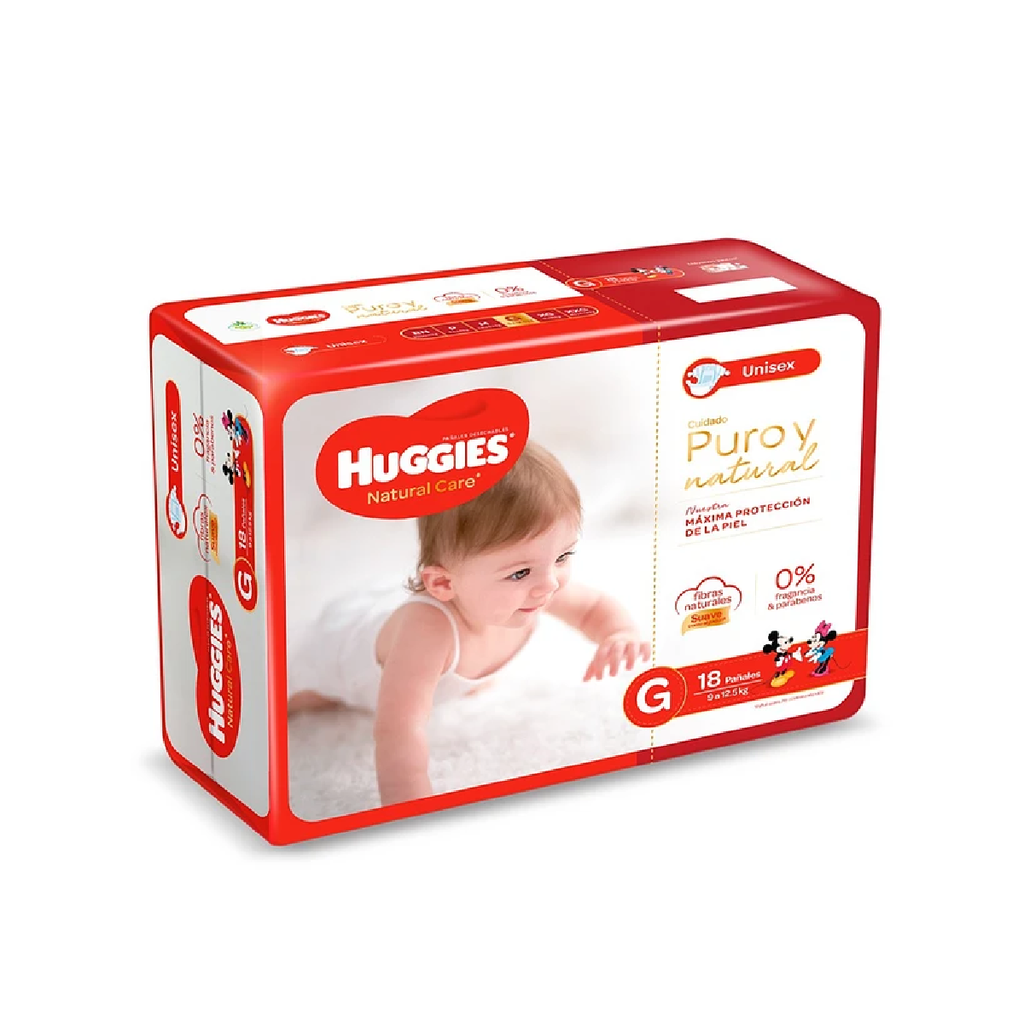 Pañal Natural Care G xpad HUGGIES 8x18un