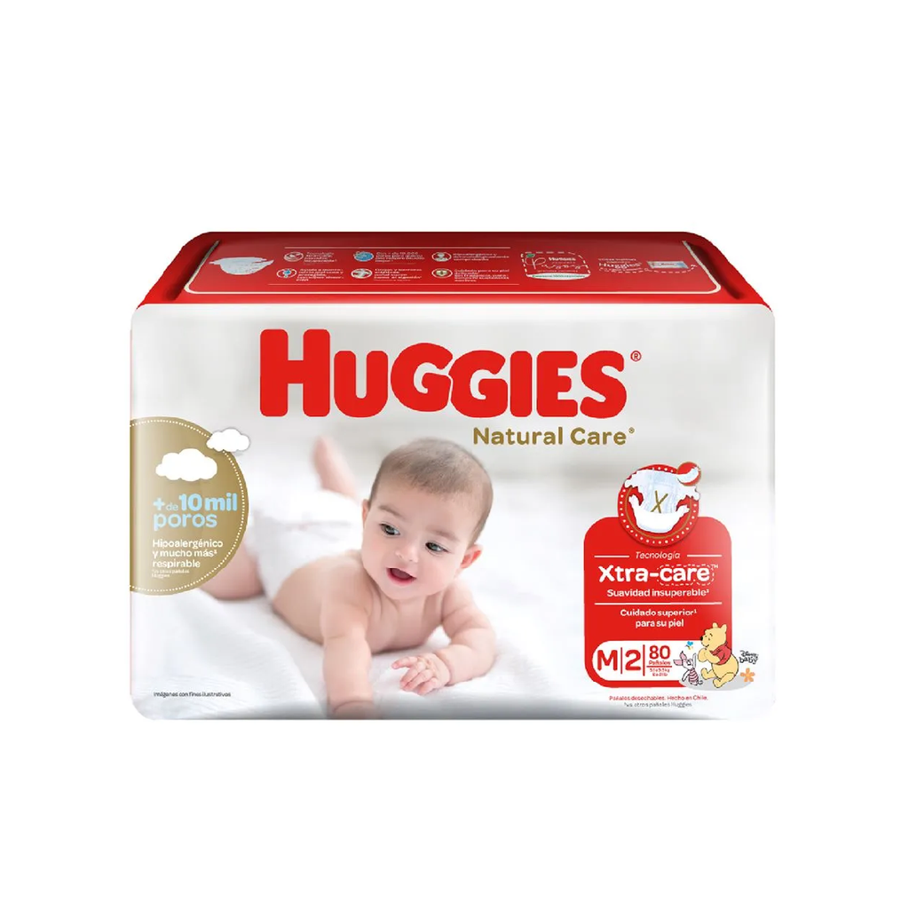 Pañal Natural Care M HUGGIES 2x70un