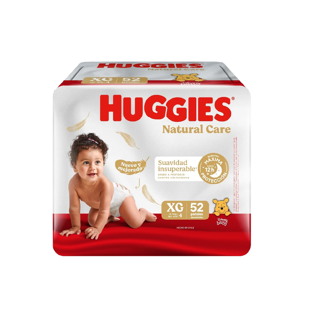 Pañal Natural Care XG HUGGIES 2x52un