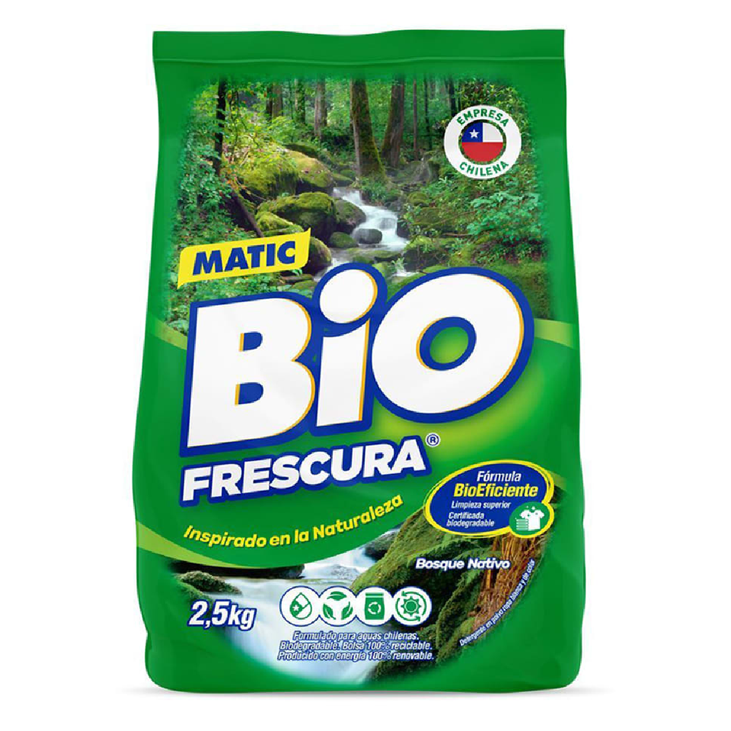 Detergente en polvo Verde BIOFRESCURA 6x2,5kg