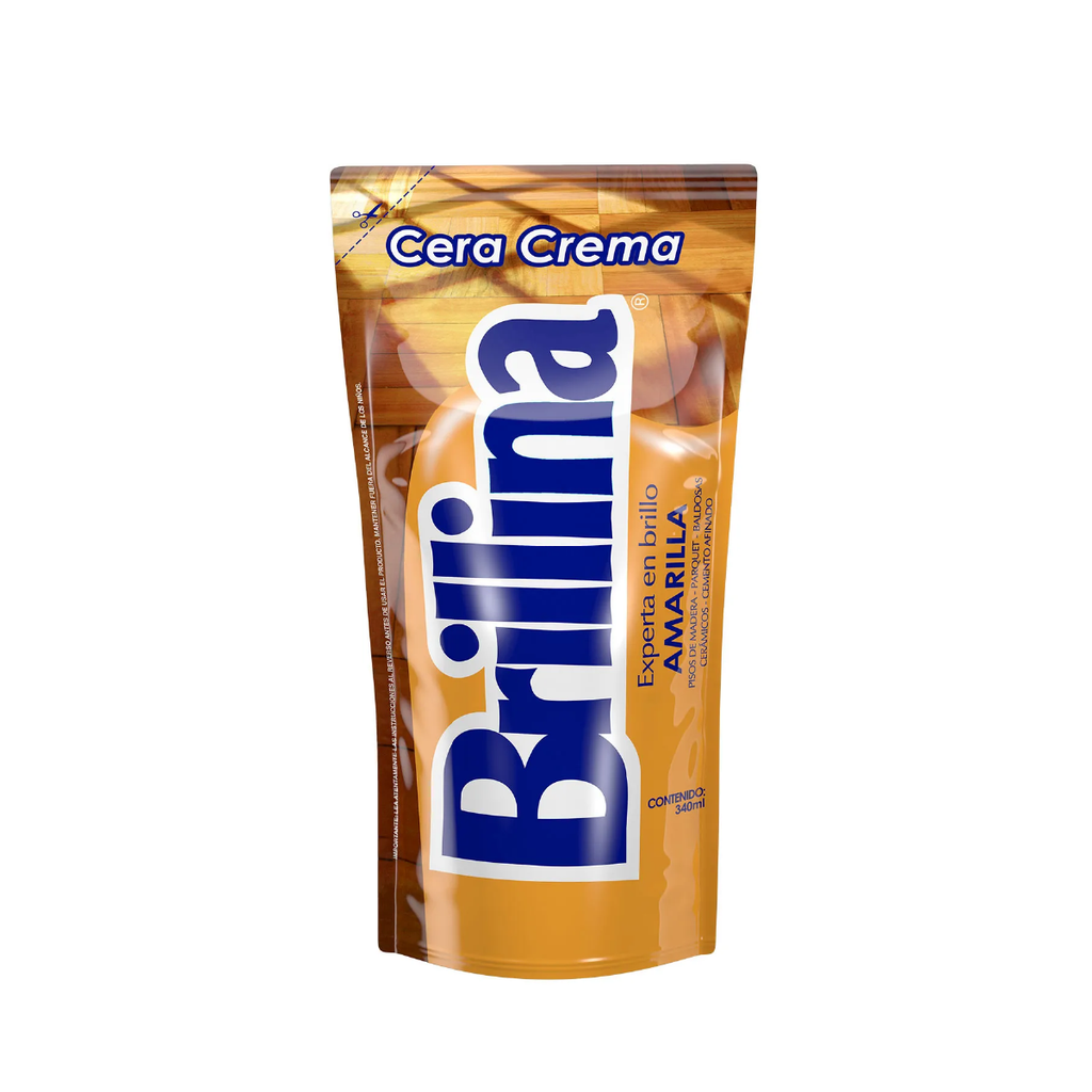 Cera Crema Amarilla D/P BRILLINA 12x340cc