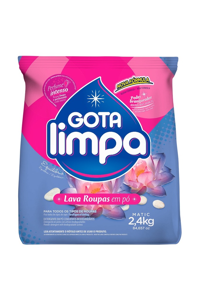 Detergente en polvo Equilibrio GOTA LIMPA 8x2,4kg