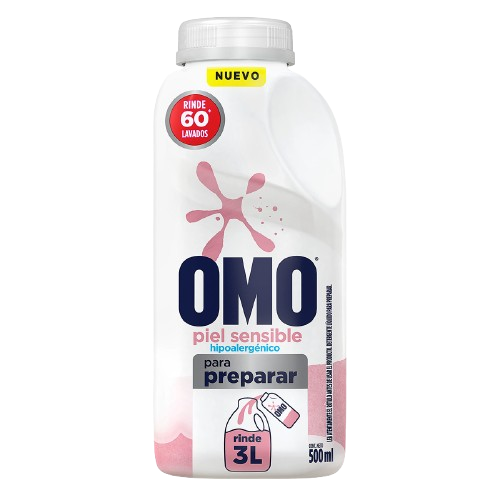 Detergente Liquido Diluir Piel Sensible OMO 12x500ml