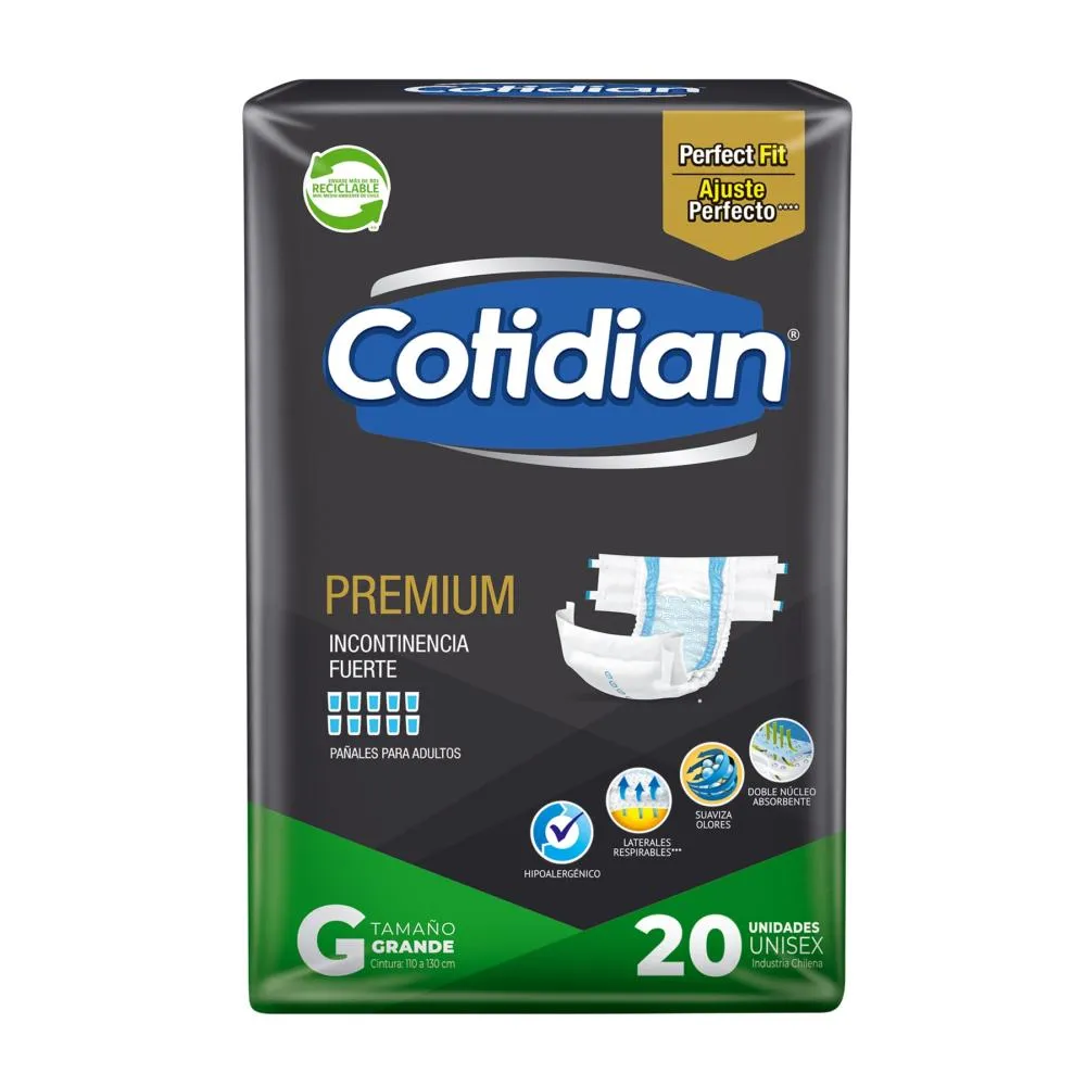 Pañales de Adulto Cotidian Premium G 4x20Un 