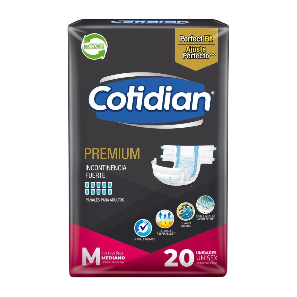 Pañales de Adulto Cotidian Premium M 4X20Un  