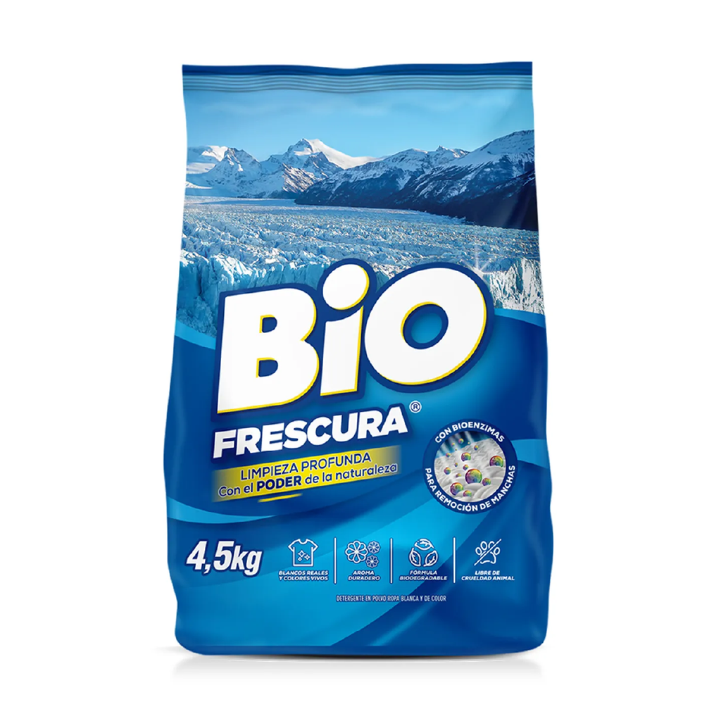 Detergente en polvo Azul BIOFRESCURA 4x4,5kg