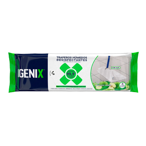 [17192] Trapero Piso Desinfect Verde IGENIX 12x8un