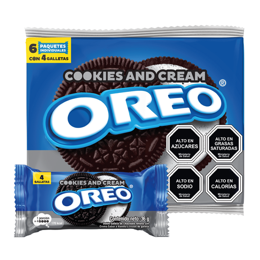 [80012F] Oreo SixPack Cookies & Cream 6x36g 