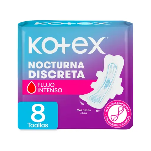 [14182] Toalla Femenina Noctura Discreta C/A KOTEX  12x8un