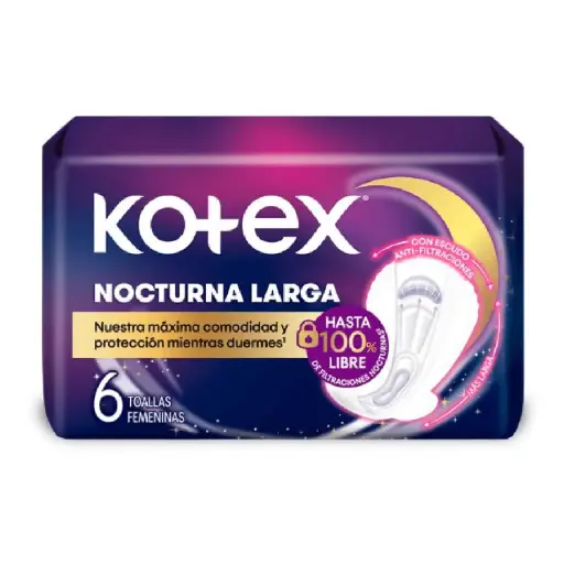 [14222] Toalla Femenina Noctura 3D KOTEX 3x6un