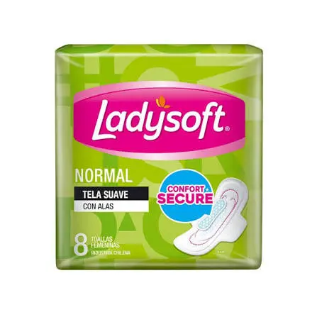 [18032] Toalla Femenina Normal Verde LADYSOFT 24x8un