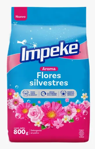 [15331] Detergente en Polvo Flores Silvestre Impeke 16x800gr 