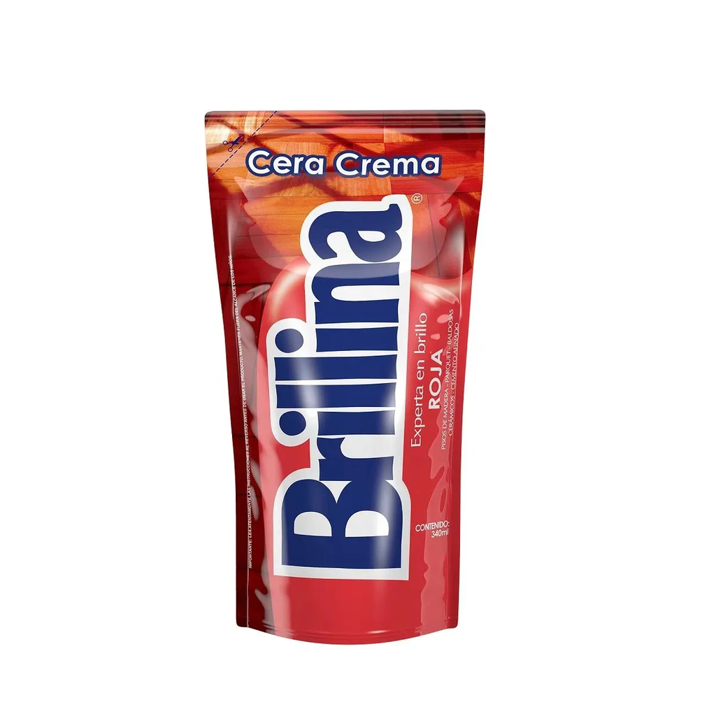 Cera Crema Rojo D/P BRILLINA 12x340cc