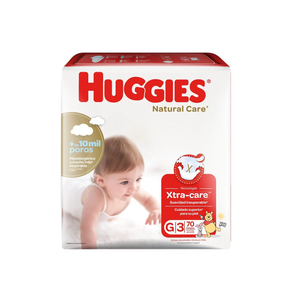 Pañal Natural Care G xpad HUGGIES 2x66un
