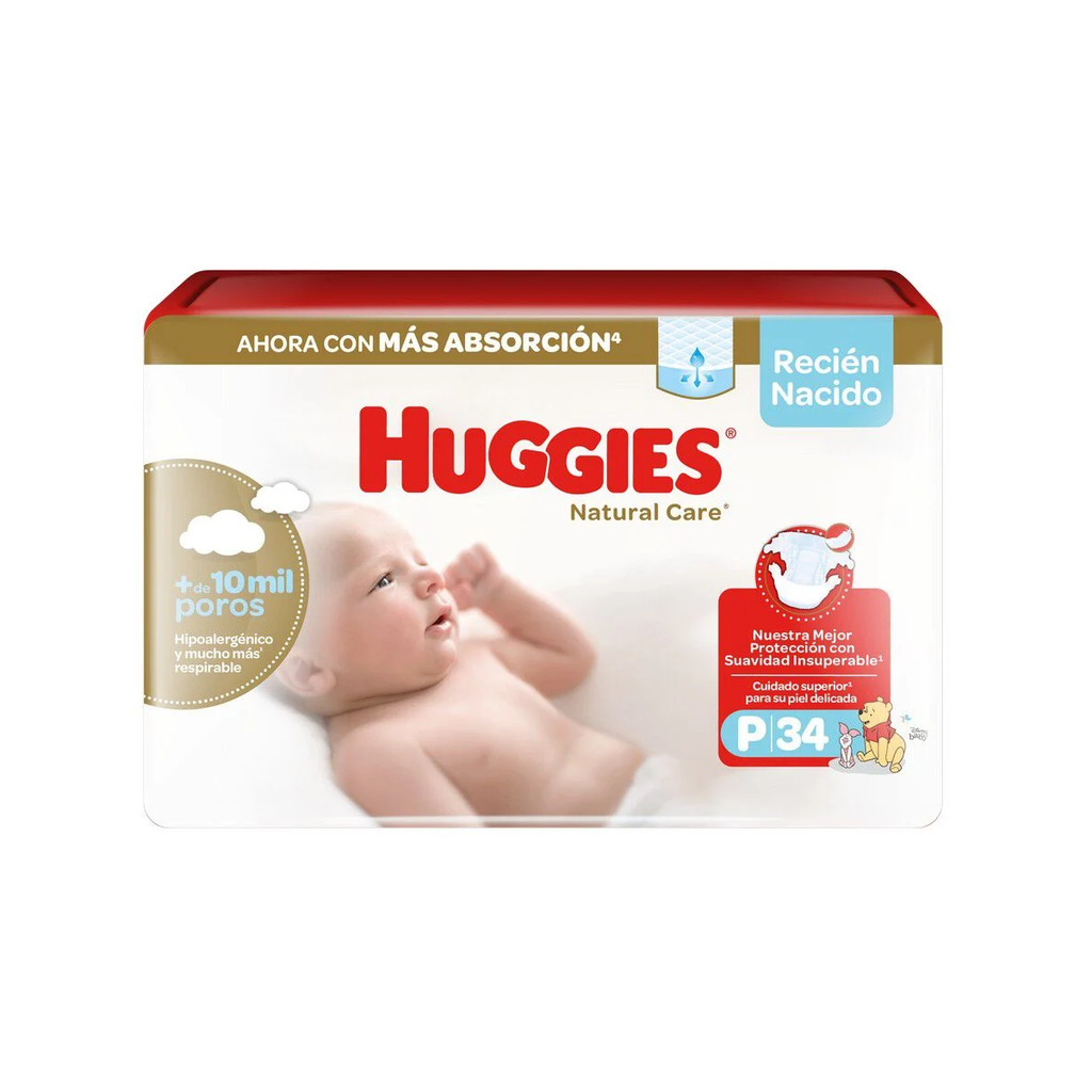 Pañal Natural Care P HUGGIES 6x34un