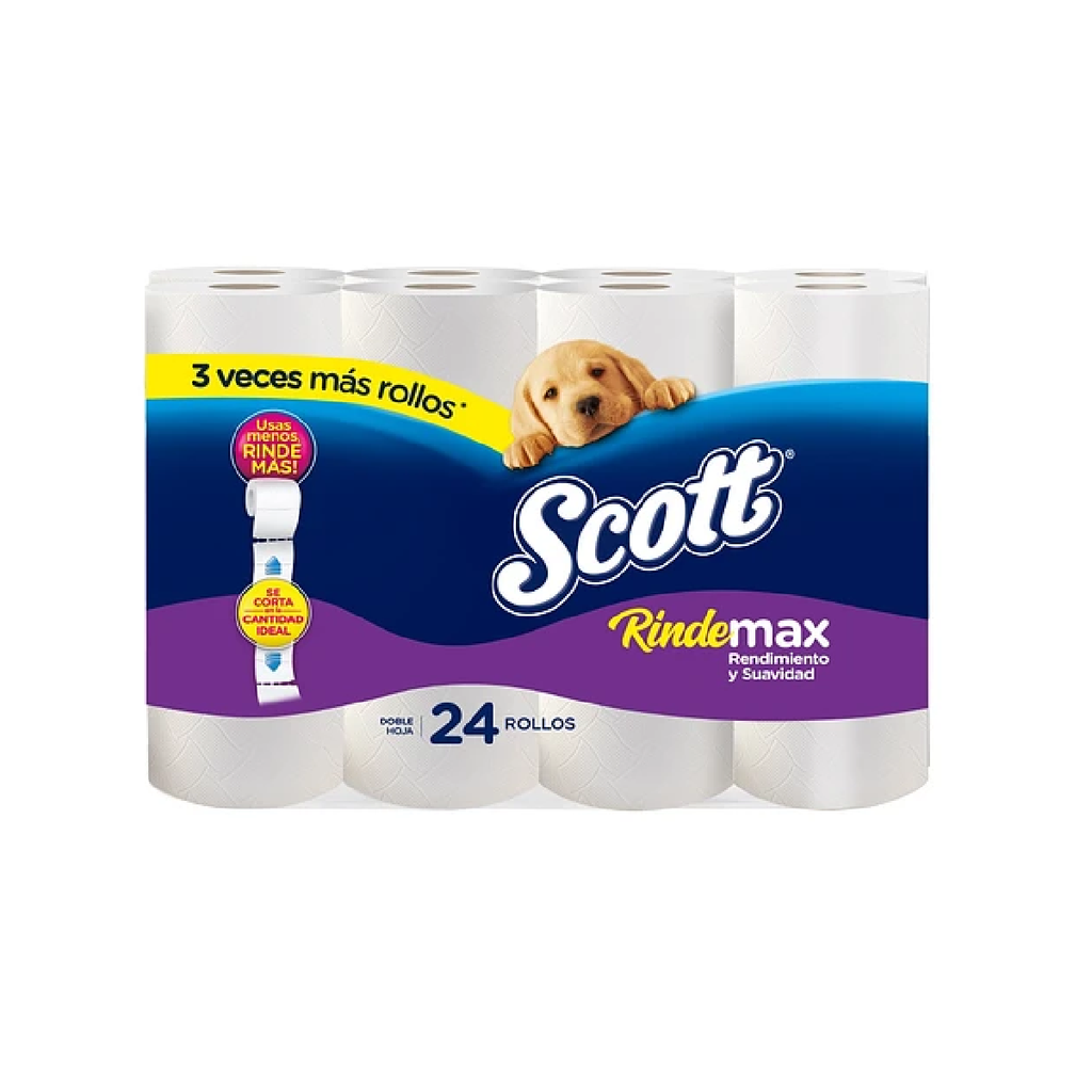 Papel Higienico Rindemax SCOTT 3x24x22mts