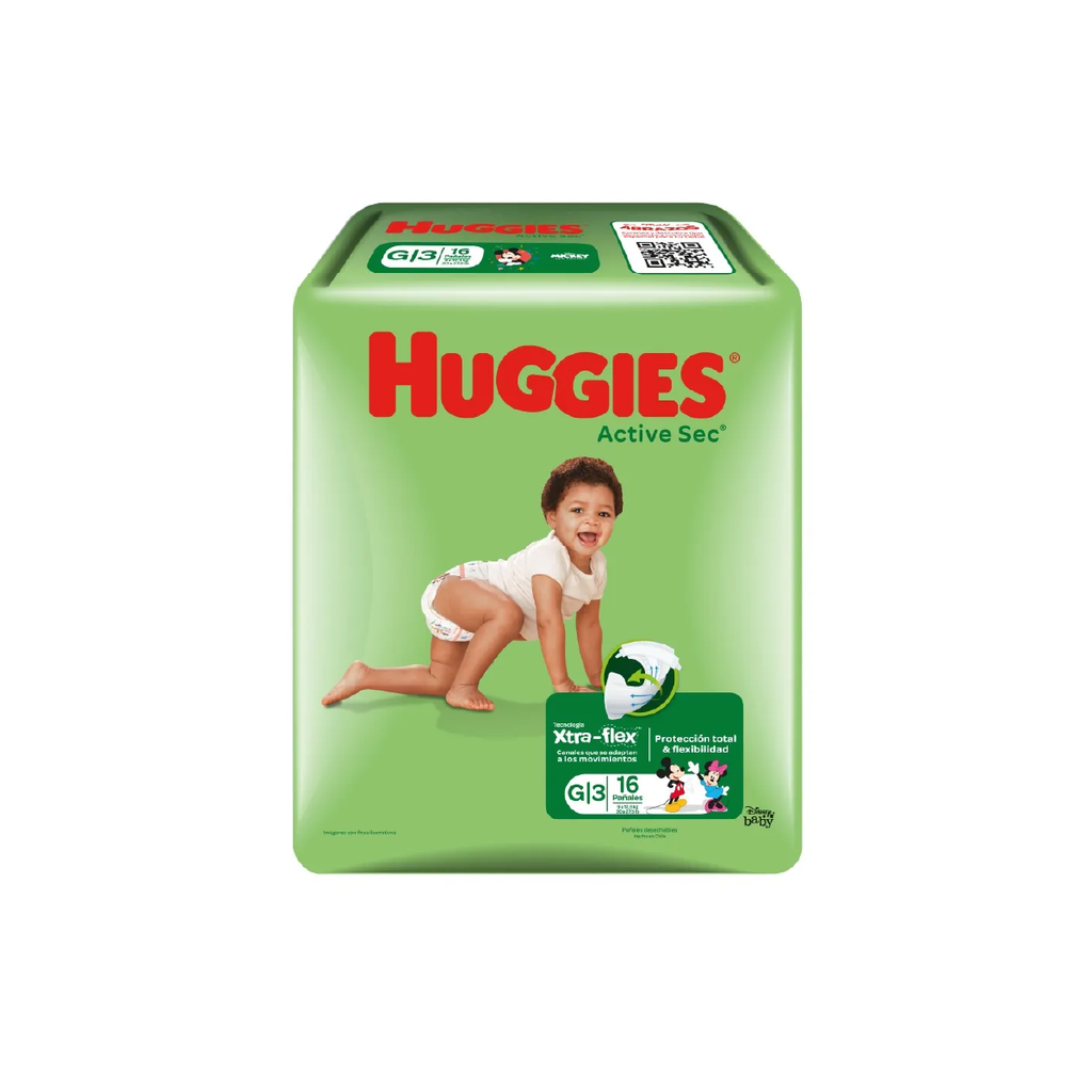 Pañal Active Sec G Smurf HUGGIES 8x16un