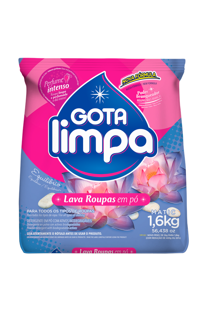 Detergente en polvo Equilibrio GOTA LIMPA 12x1,6kg