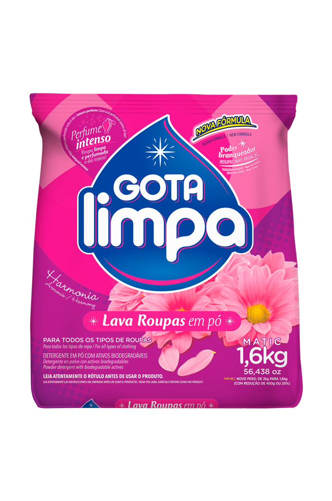 Detergente en polvo Armonia GOTA LIMPA 12x1,6kg