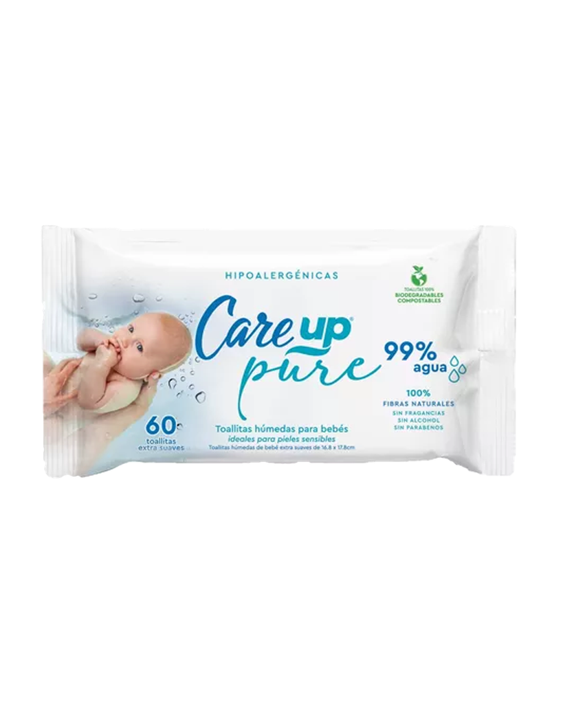 Toalla Húmeda Pure Bebé CareUp 24x60un