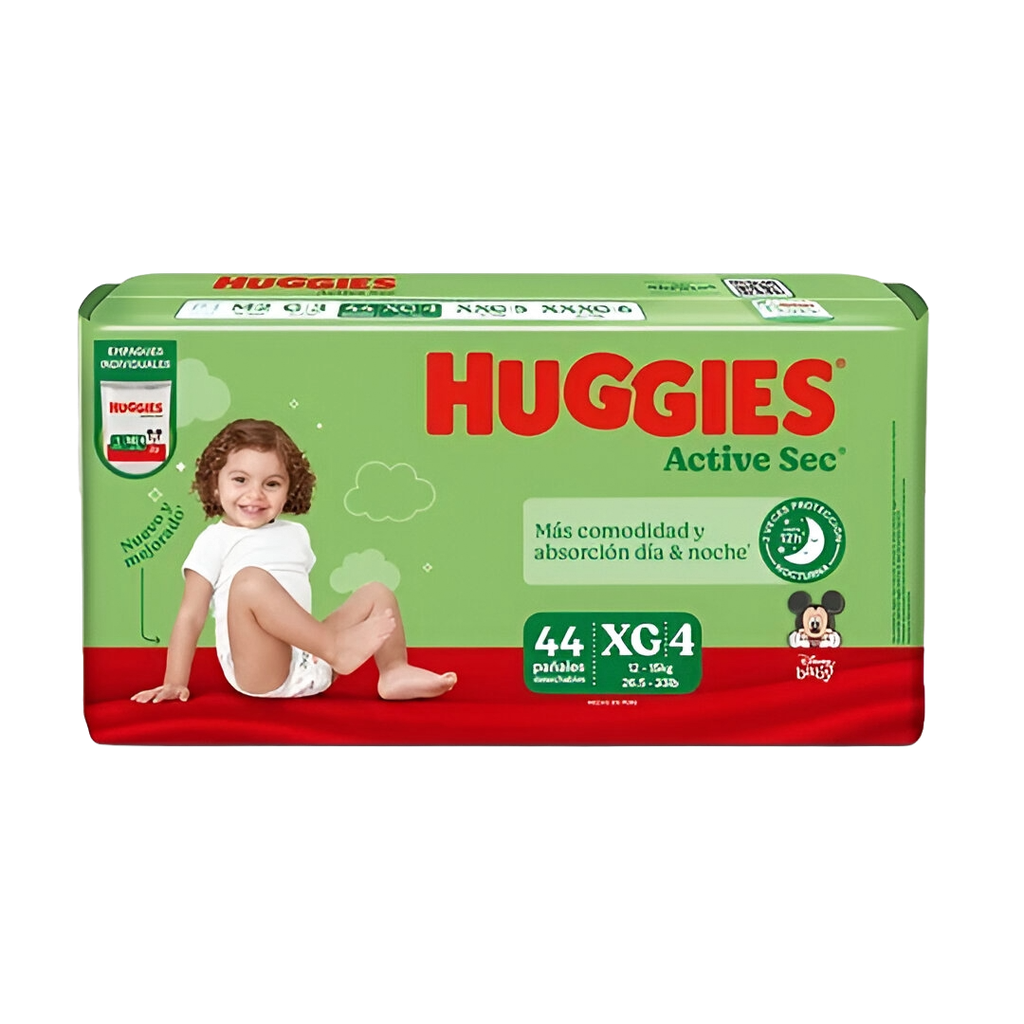 Pañal Active Sec Almacén XG HUGGIES 2x44u