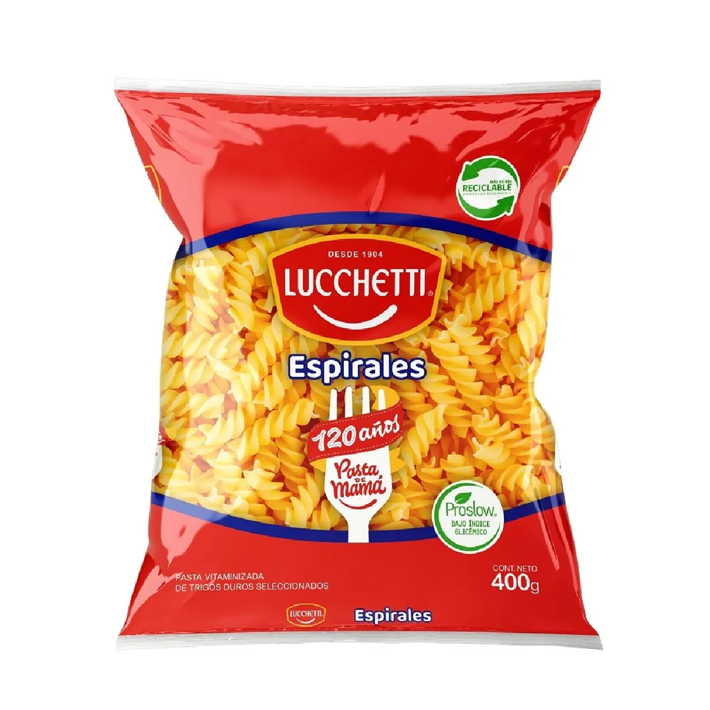 Pasta Espirales Lucchetti 30x400g
