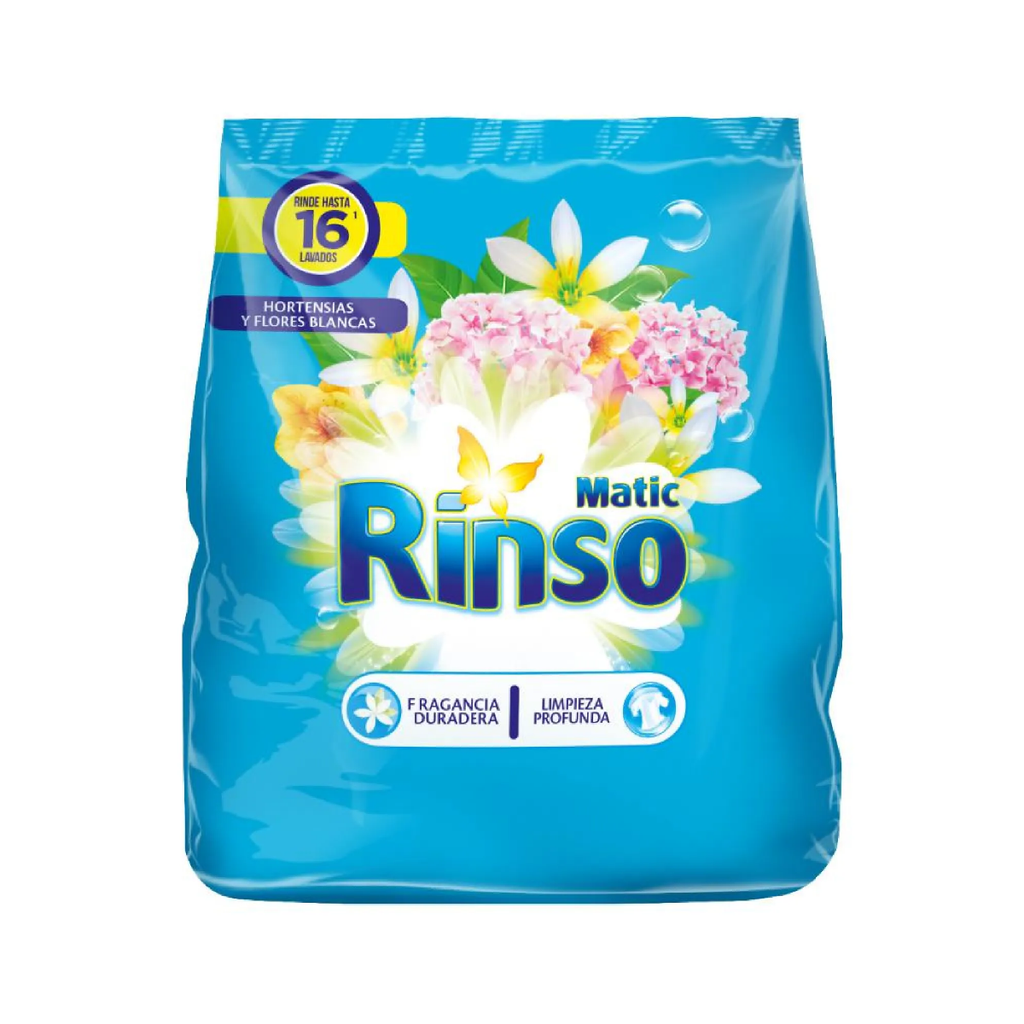 Detergente Polvo Hortensias y Flores Blancas Rinso 18x800g