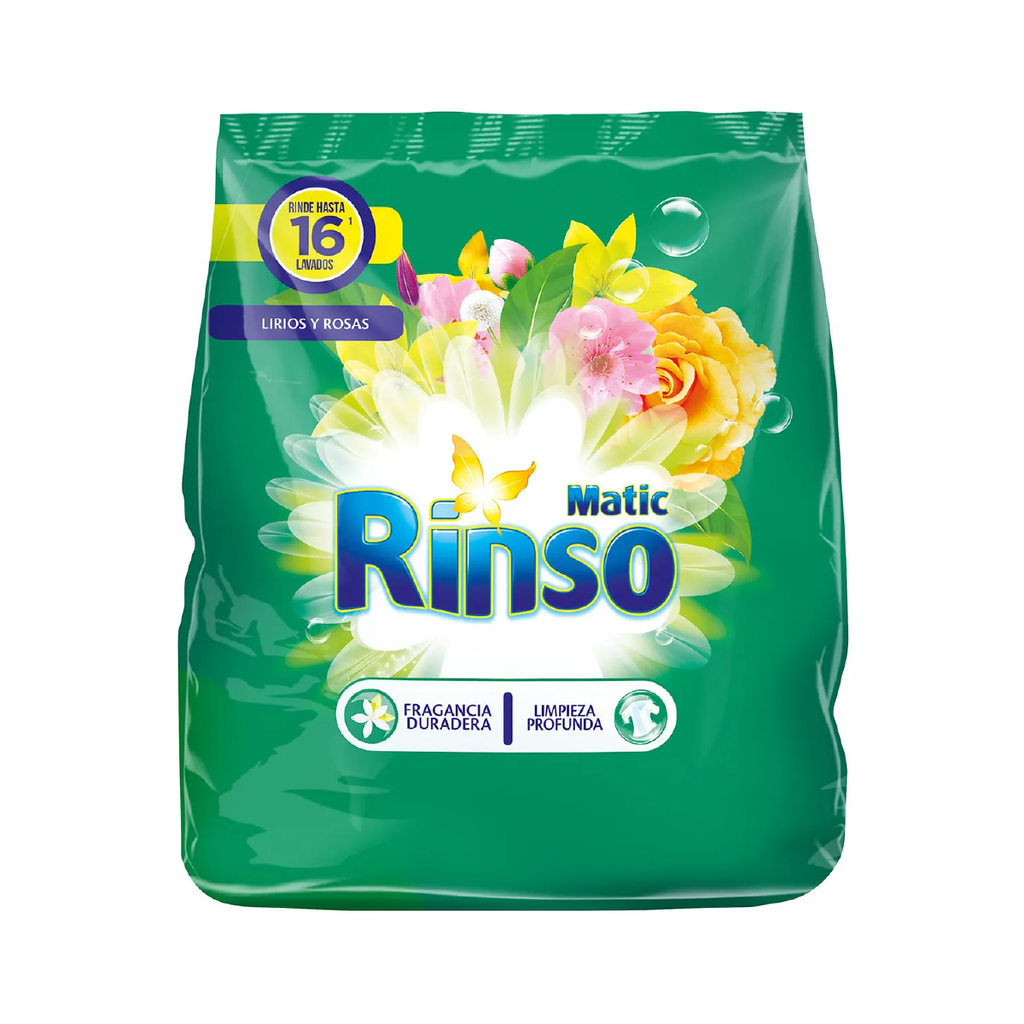 Detergente Polvo Lirios y Rosas Rinso 18x800g