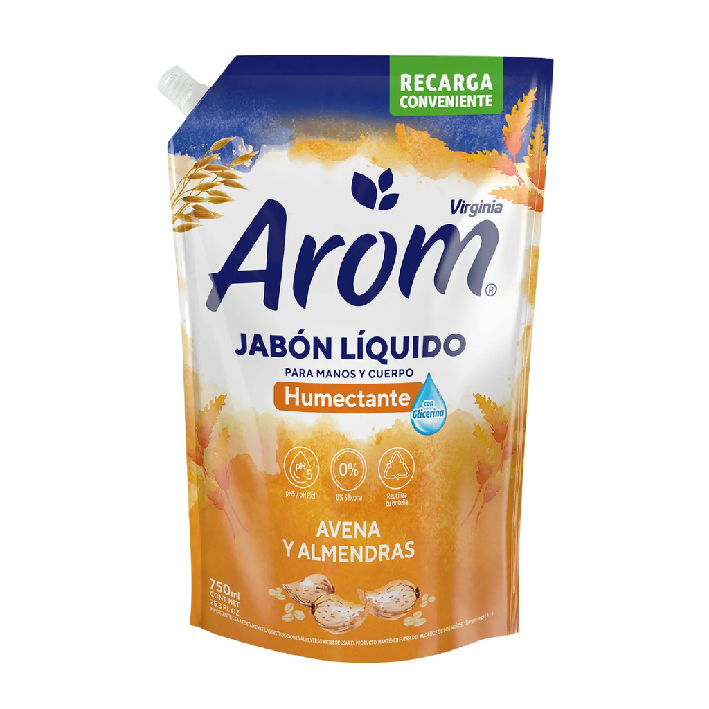Jabon Liquido Avena&Almendra DP AROM 12x750ml
