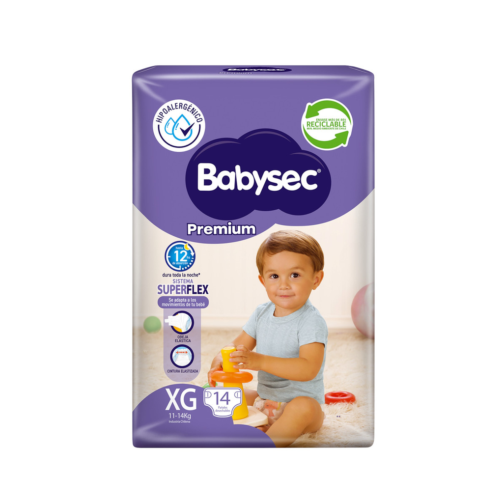 Pañal XG BABYSEC 8x14un