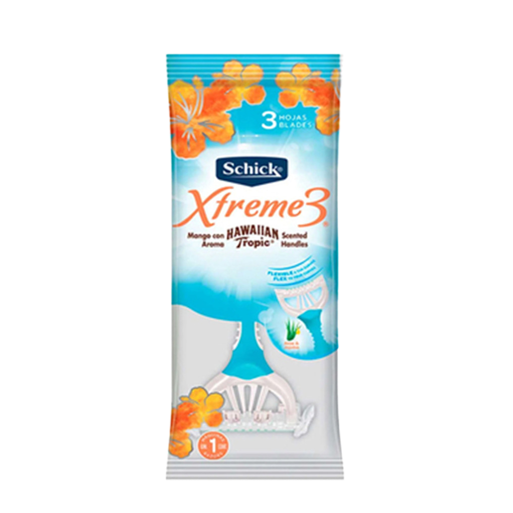 Máquina Mujer piel delicada SCHICK XTREME3 1x12un