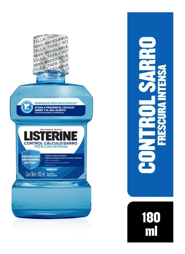 Enjuague Bucal Control Sarro LISTERINE 12x180ml