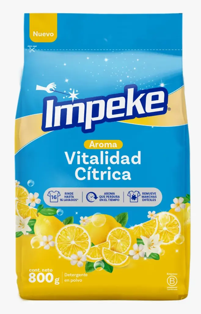 Detergente en Polvo Limon Impeke 16x800gr