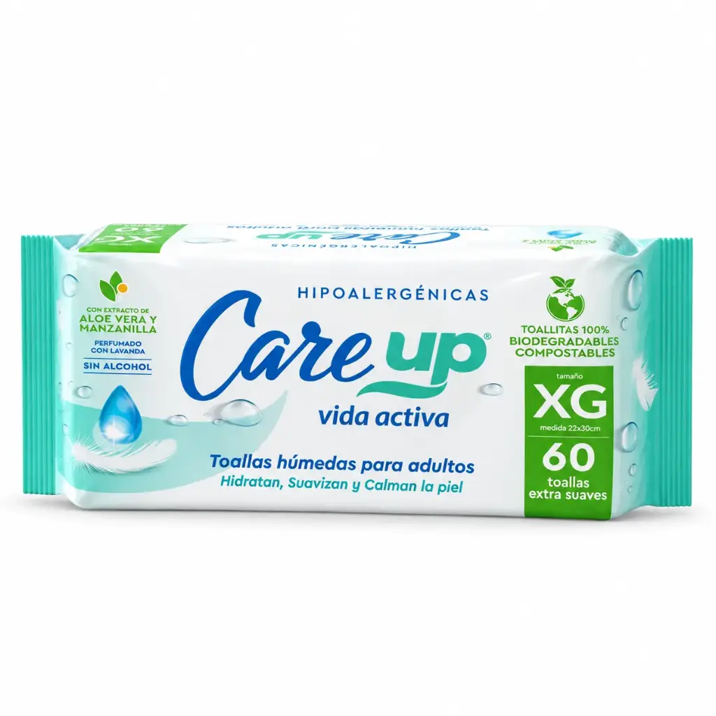 Toalla Húmeda Adulto CareUp 12x60un