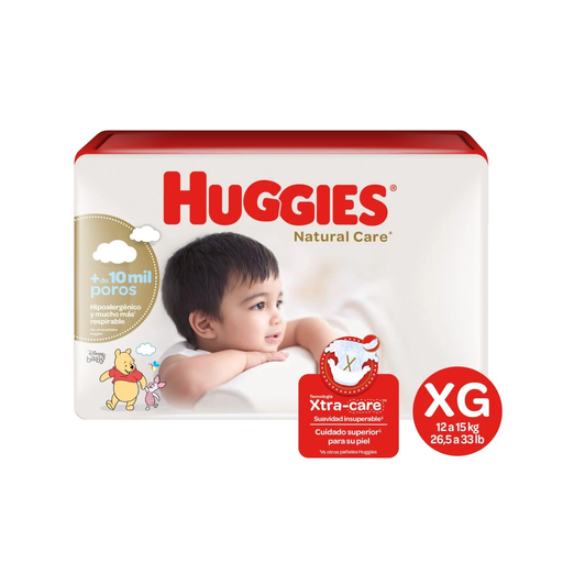 [12111] Pañal Natural Care XG xpad HUGGIES 8x14un