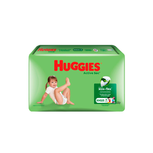 [12191] Pañal Active Sec XXG Smurf HUGGIES 8x12un