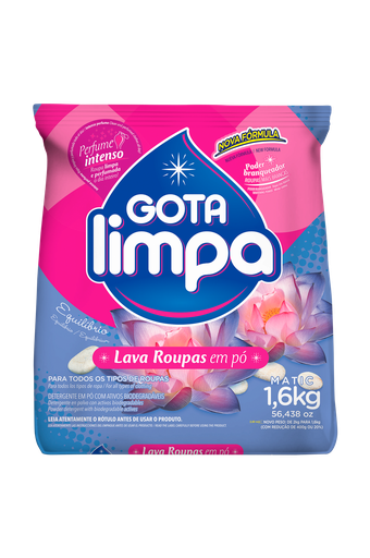 [43041] Detergente en polvo Equilibrio GOTA LIMPA 12x1,6kg