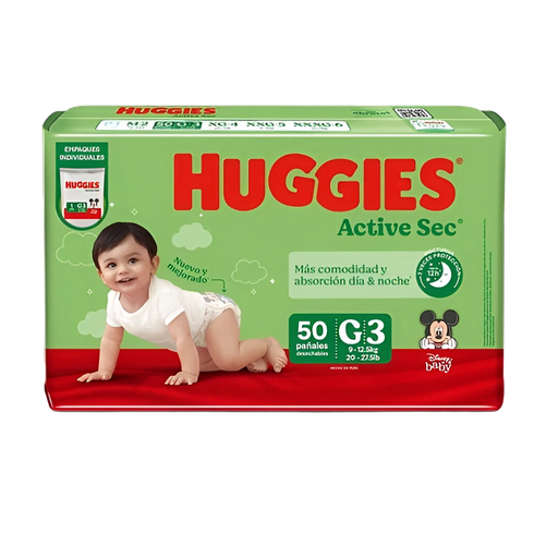 [12361] Pañal Active Sec Almacén G HUGGIES 2x50u