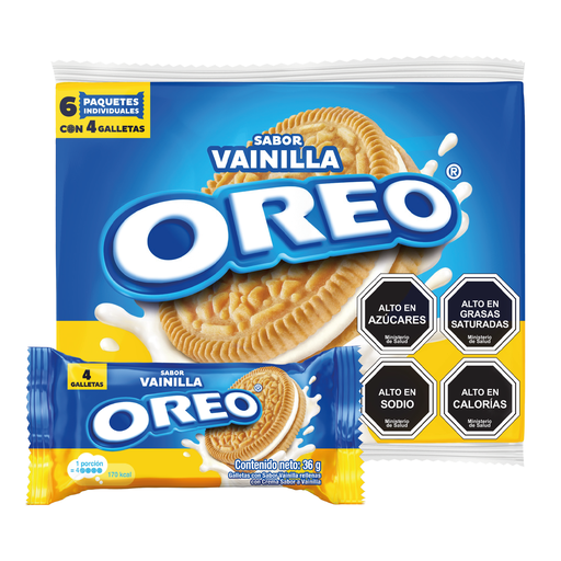 [80022F] Oreo SixPack Vainilla 6x36g 