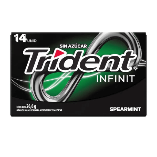 [82142F] Trident Infinit Spearmint Verde 12x26.6g