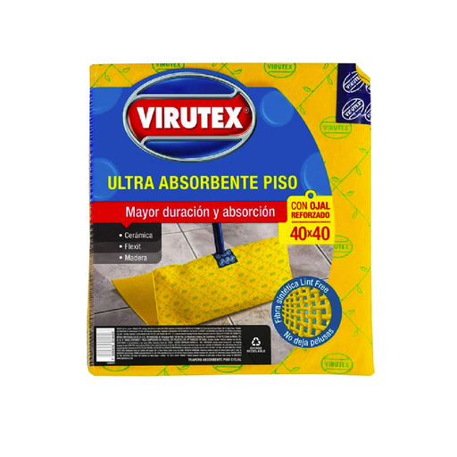 [16272] Trapero Ultra Absorbente Simple c/ojal Clásica 40x40 VIRUTEX 6x1un